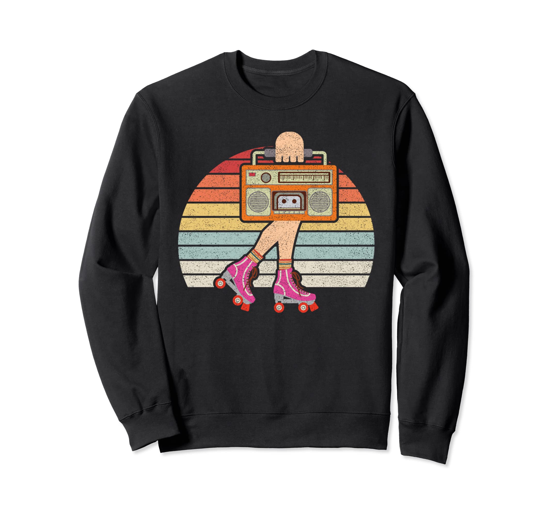 Roller Skater Throwback Roller Skating Sweatshirt - Unique Graphic Unisex - T-Shirt, Sweatshirt, Hoodie