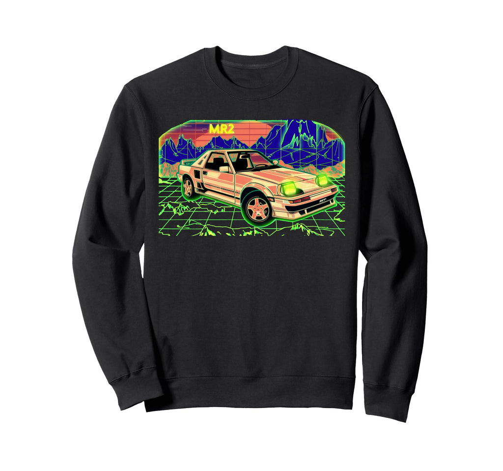 Mr2 Synthwave Landscape Glowing 80S Sweatshirt - Streetwear Style Unisex - T-Shirt, Sweatshirt, Hoodie