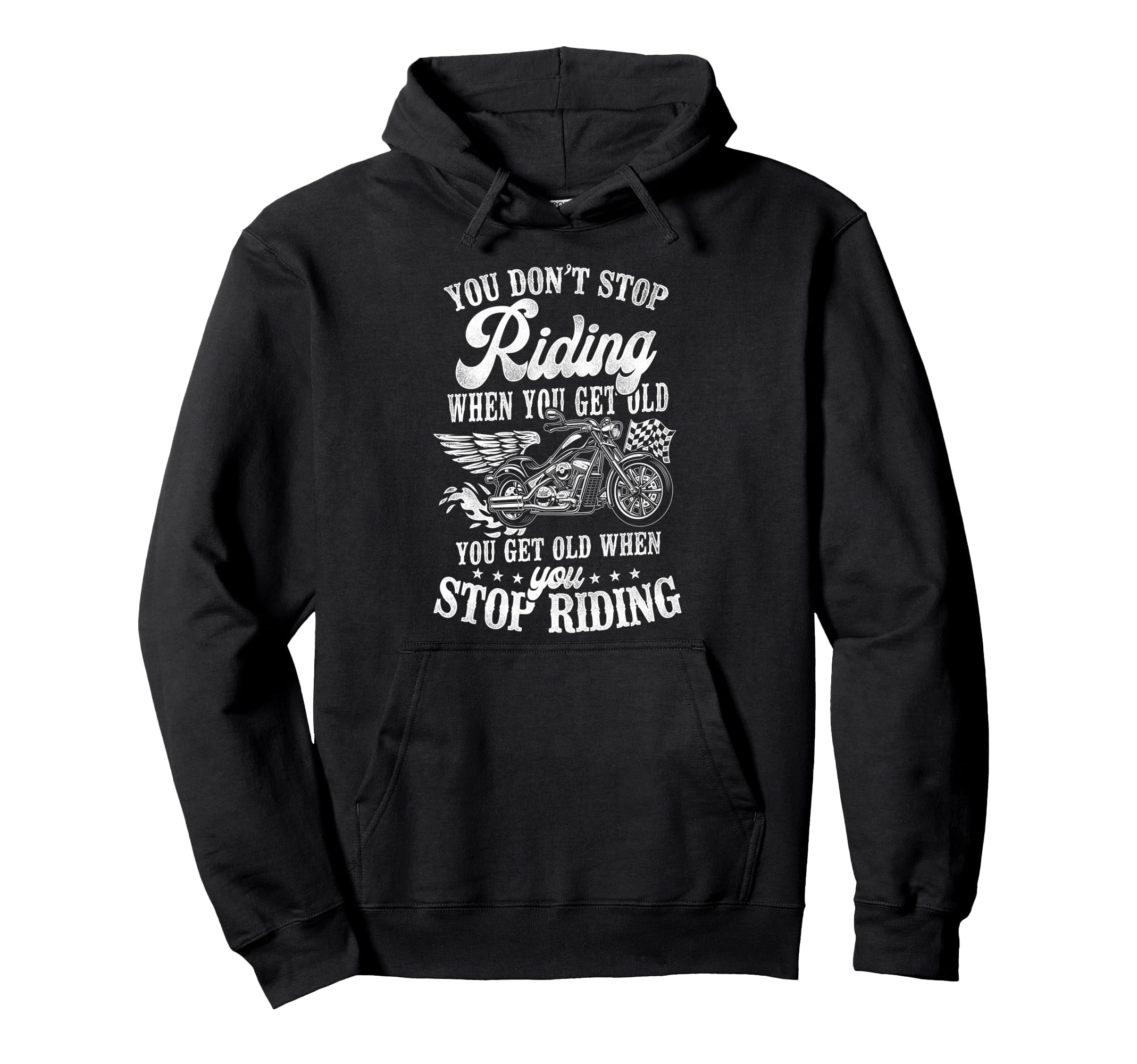 Motorcycle Biker Retired Grandpa Hoodie - Streetwear Style Men Women - T-Shirt, Sweatshirt, Hoodie