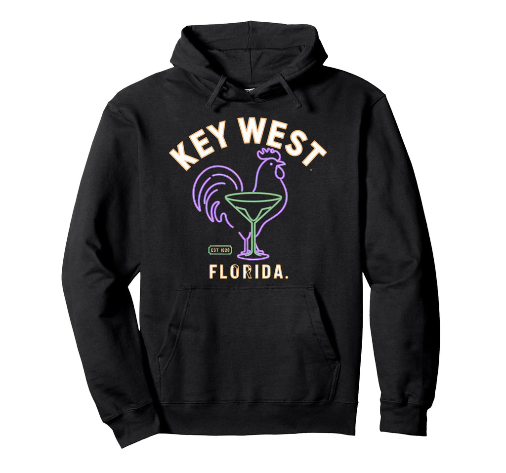 Key West Florida Rooster Vaction Summer Hoodie - Minimalist Print Unisex - T-Shirt, Sweatshirt, Hoodie