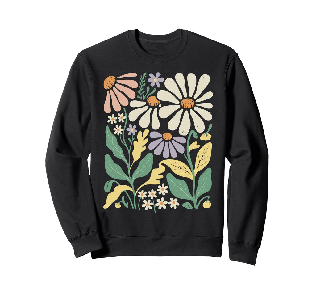 Wildflowers Flowers Pattern Summer Sweatshirt - Trendy Graphic for Adults - T-Shirt, Sweatshirt, Hoodie