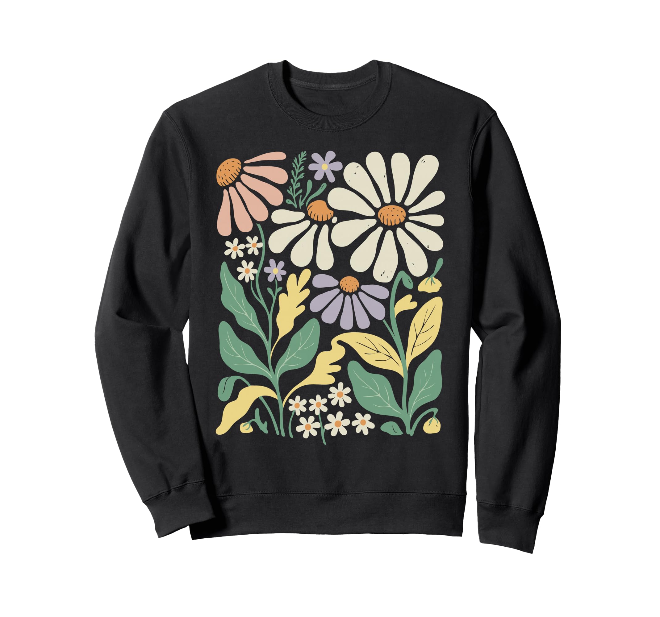 Wildflowers Flowers Pattern Summer Sweatshirt - Trendy Graphic for Adults - T-Shirt, Sweatshirt, Hoodie