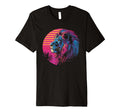 Lion Vaporwave Aesthetic Synthwave T-Shirt - Minimalist Print for Adults - T-Shirt, Sweatshirt, Hoodie
