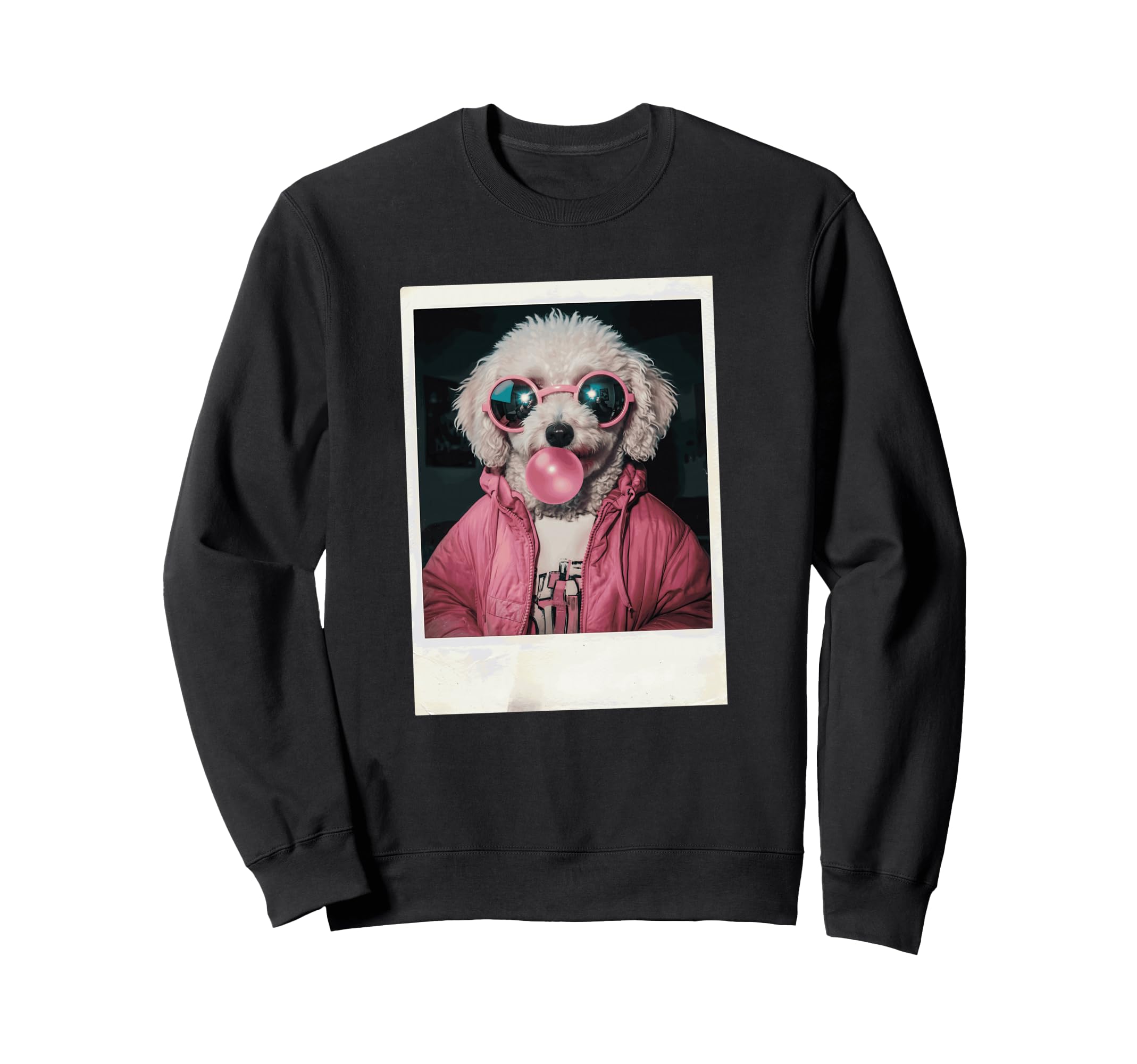 Poodle Hipster Vibes 90S Film Sweatshirt - Trendy Graphic for Adults - T-Shirt, Sweatshirt, Hoodie