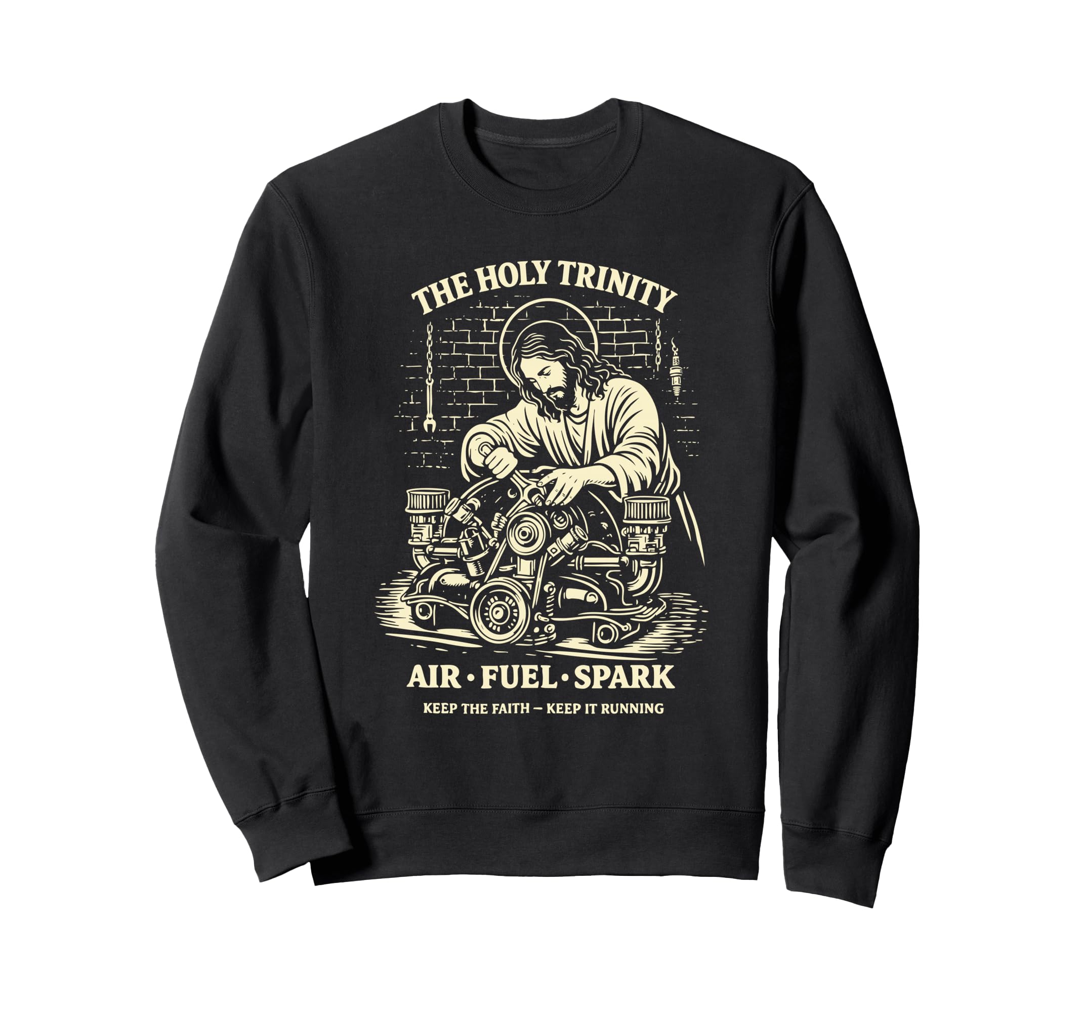 Funny Holy Trinity Air Fuel Sweatshirt - Fun Novelty Design for Adults - T-Shirt, Sweatshirt, Hoodie