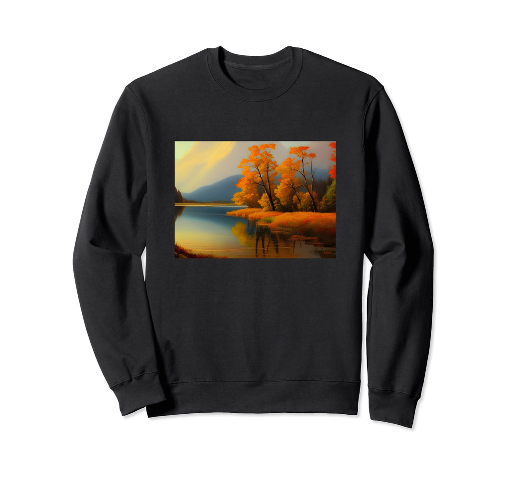 Oil Painting Art Autumn Landscape Sweatshirt - Streetwear Style Men Women - T-Shirt, Sweatshirt, Hoodie