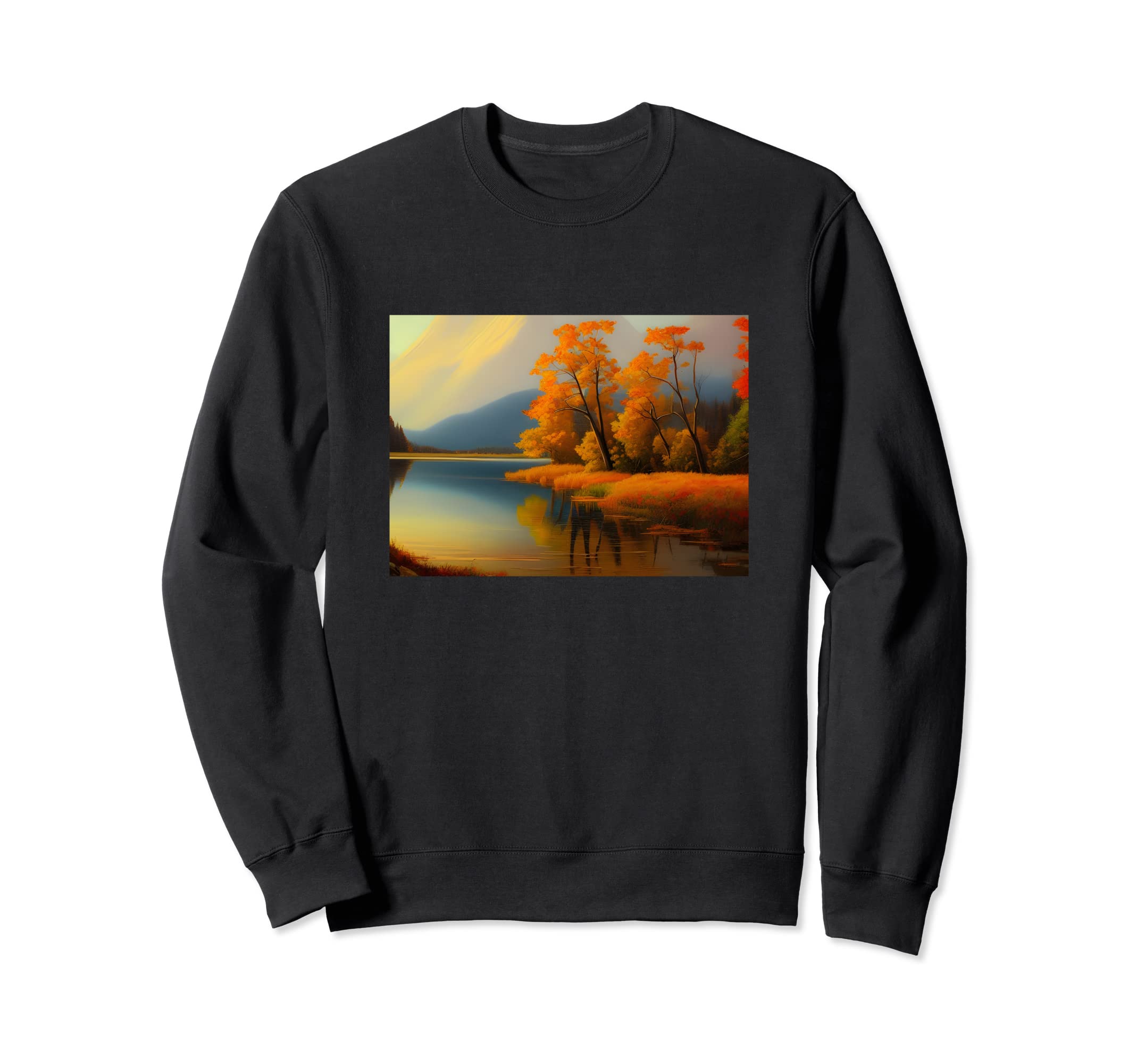 Oil Painting Art Autumn Landscape Sweatshirt - Streetwear Style Men Women - T-Shirt, Sweatshirt, Hoodie
