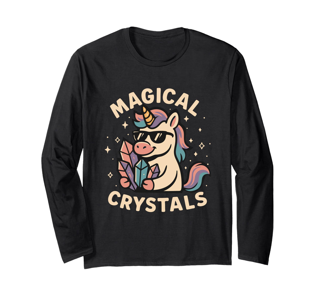 Unicorn Magical Crystals Energy T-Shirt - Aesthetic Graphic Men Women - T-Shirt, Sweatshirt, Hoodie
