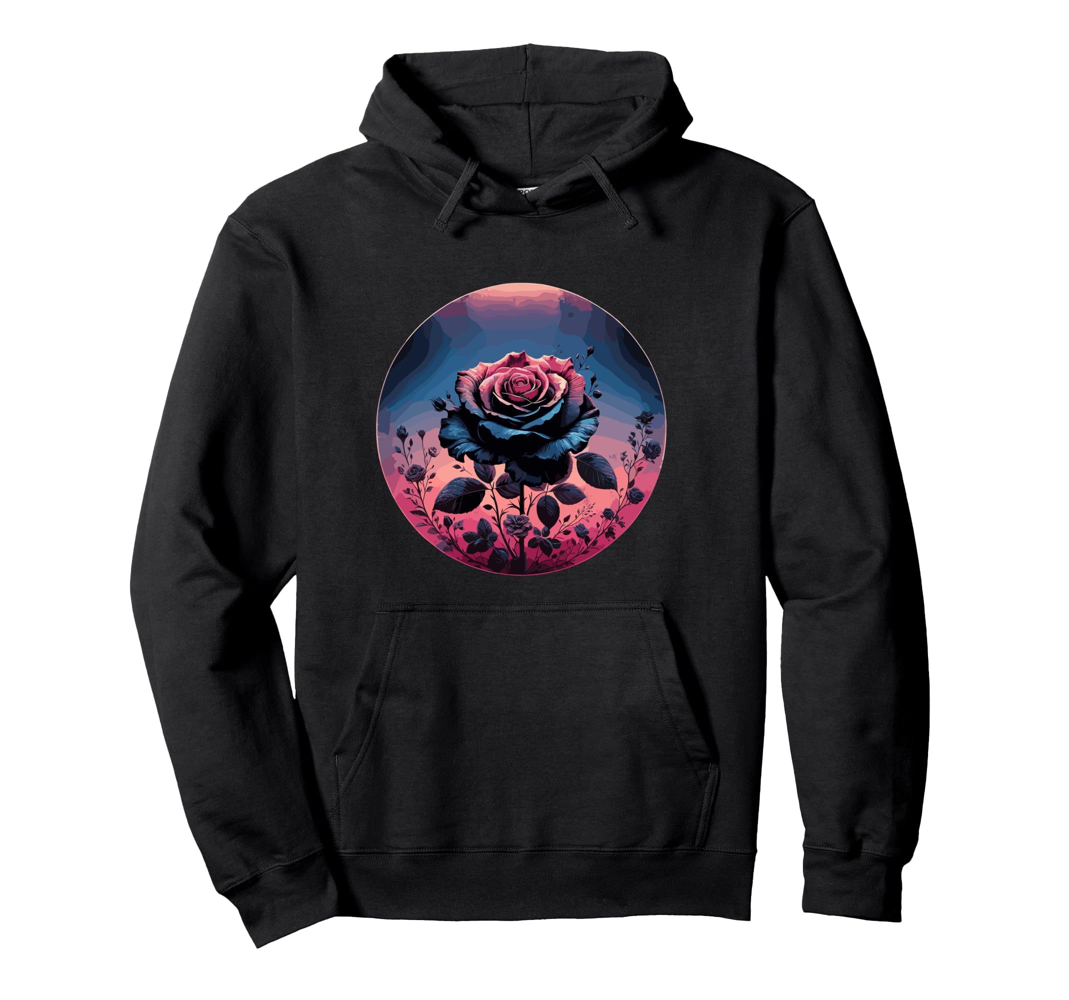 Sunset Rose Nostalgic Nature Hoodie - Casual Everyday Wear for Adults - T-Shirt, Sweatshirt, Hoodie