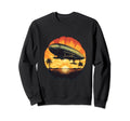Zeppelin Sunrise Airship 70S 80S Sweatshirt - Minimalist Print Unisex - T-Shirt, Sweatshirt, Hoodie