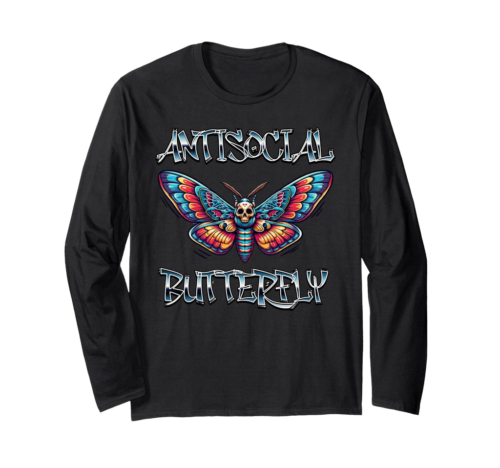 Antisocial Butterfly T-Shirt - Unique Graphic Unisex - T-Shirt, Sweatshirt, Hoodie