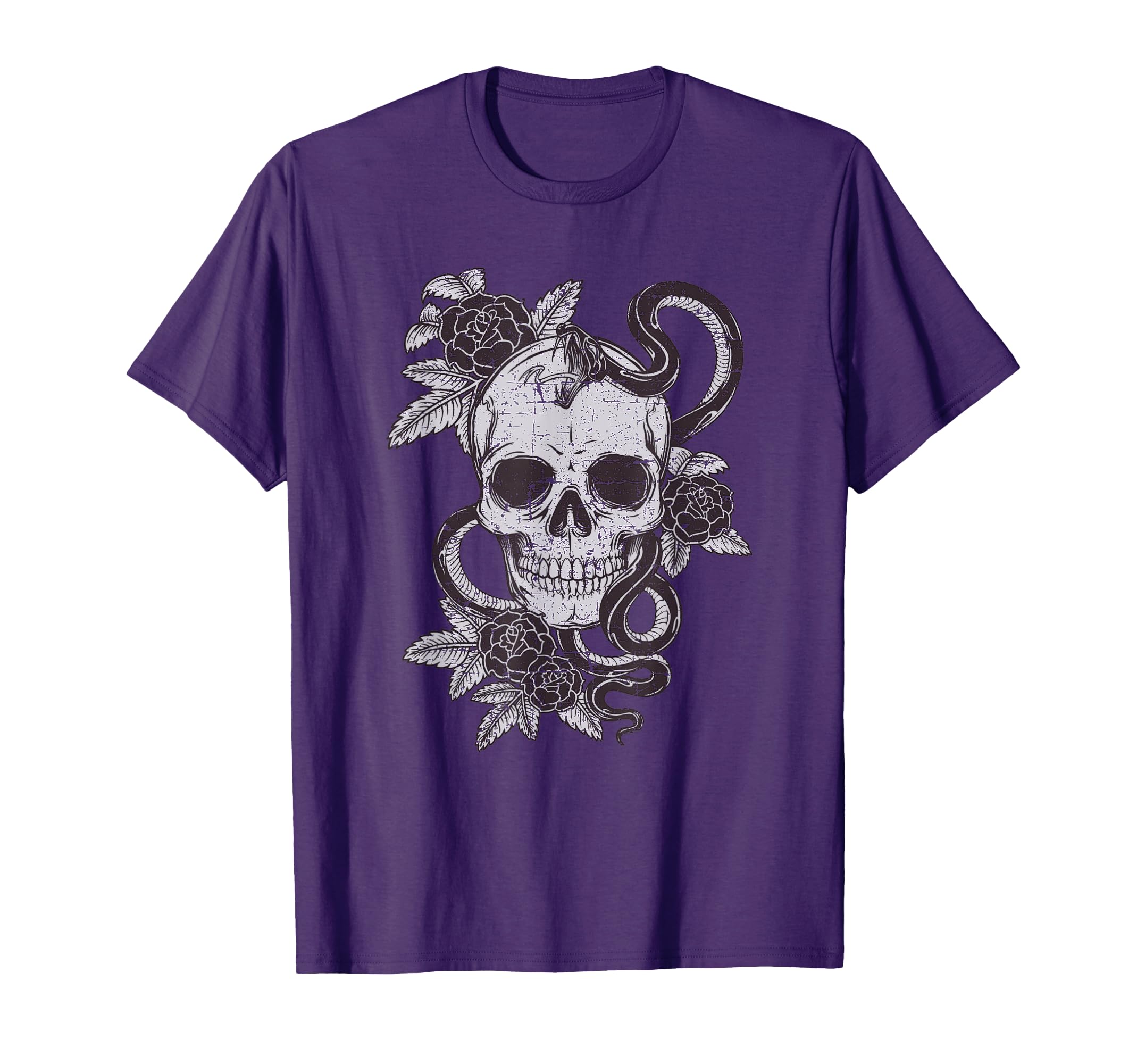 Skull Snake Rose Art Old School T-Shirt - Streetwear Style for Adults - T-Shirt, Sweatshirt, Hoodie
