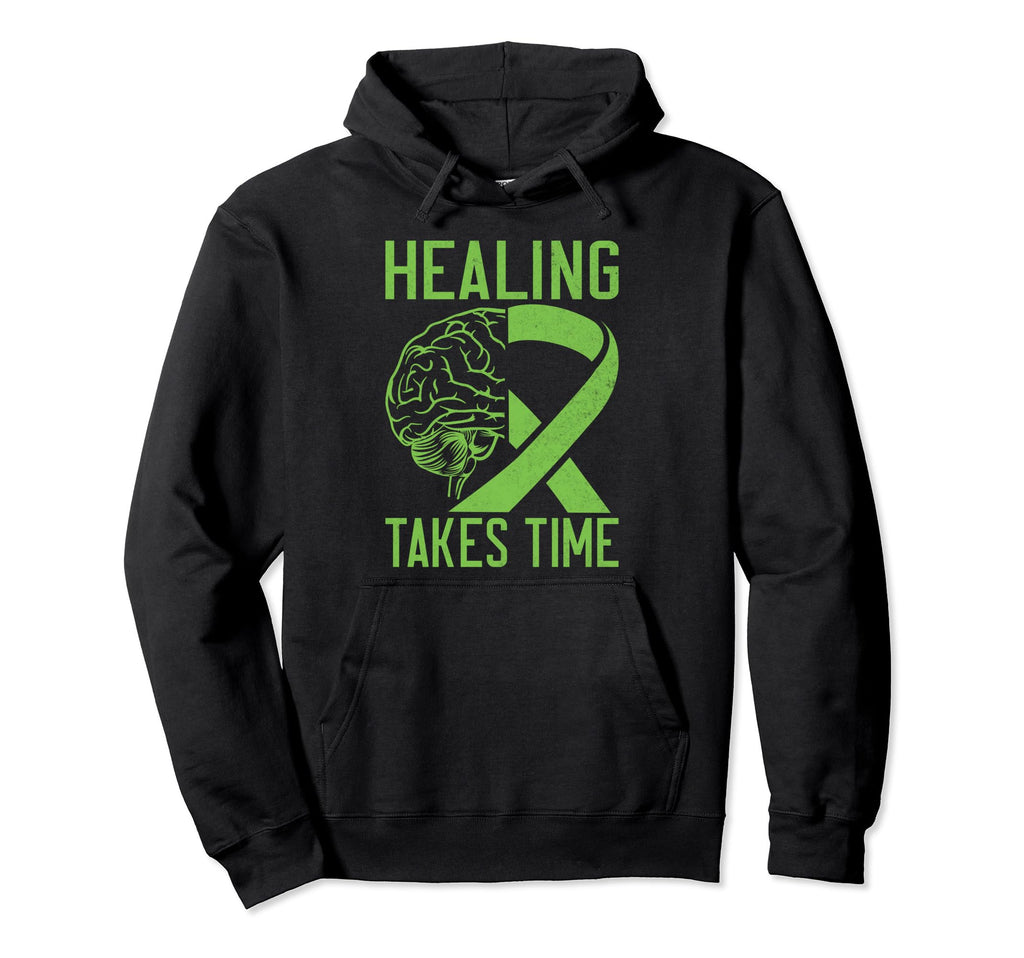 Healing Takes Time Mental Health Hoodie - Graphic Print Men Women - T-Shirt, Sweatshirt, Hoodie
