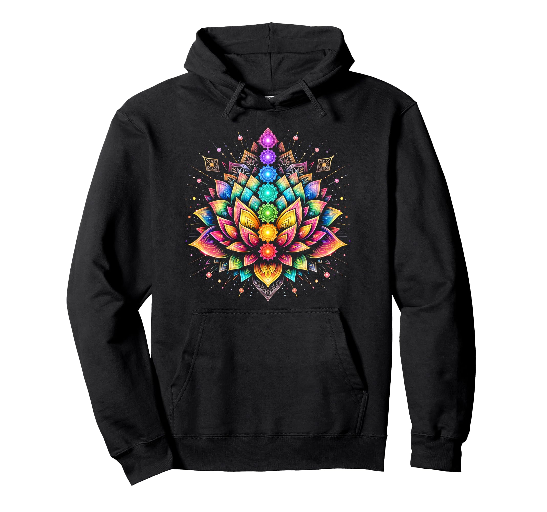 Colorful Lotus Chakra Mandala Hoodie - Streetwear Style for Adults - T-Shirt, Sweatshirt, Hoodie