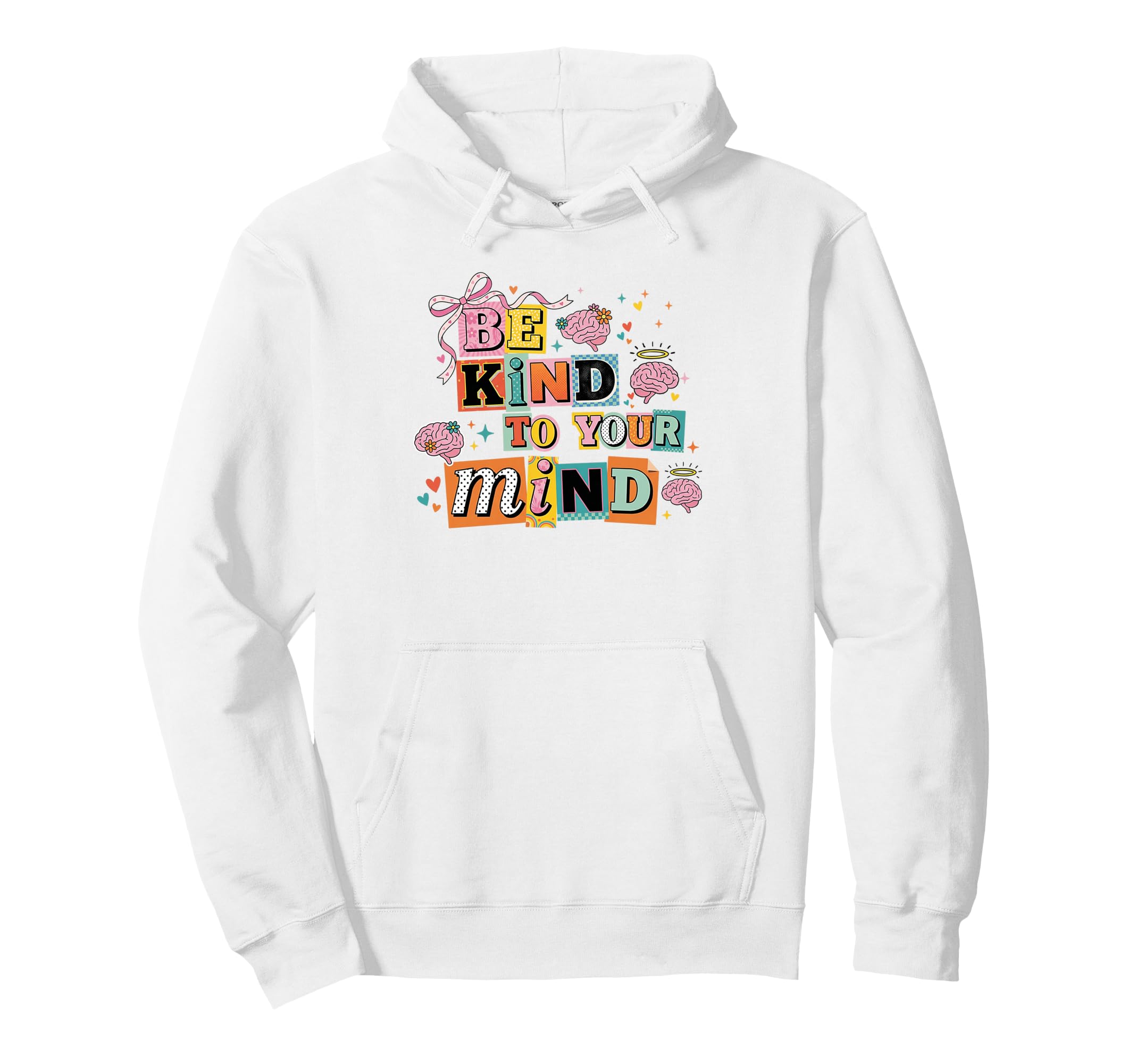 Nurture Your Thoughts Collage Brain Art Hoodie - Unique Graphic for Adults - T-Shirt, Sweatshirt, Hoodie