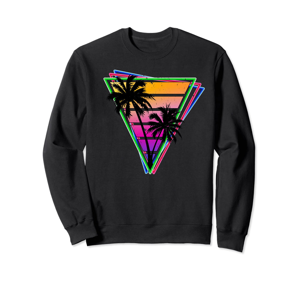 Synthwave Triangle Updated Sweatshirt - Minimalist Print Men Women - T-Shirt, Sweatshirt, Hoodie