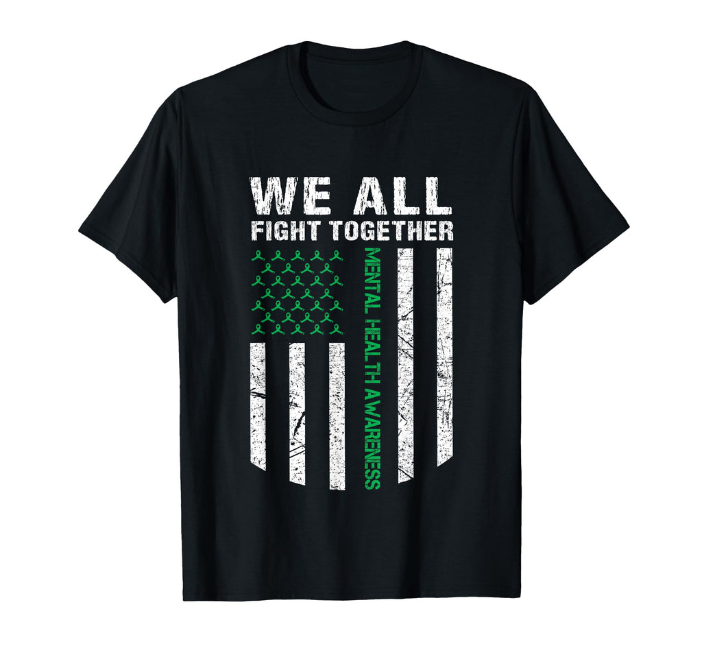 We All Fight Together Usa Flag T-Shirt - Fun Novelty Design for Adults - T-Shirt, Sweatshirt, Hoodie