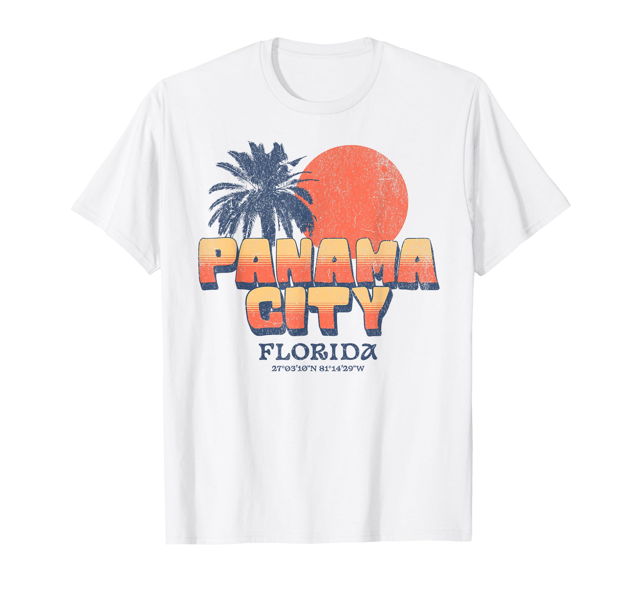 Panama City Florida Sunset Palm Tree T-Shirt - Custom Art Print for Adults - T-Shirt, Sweatshirt, Hoodie