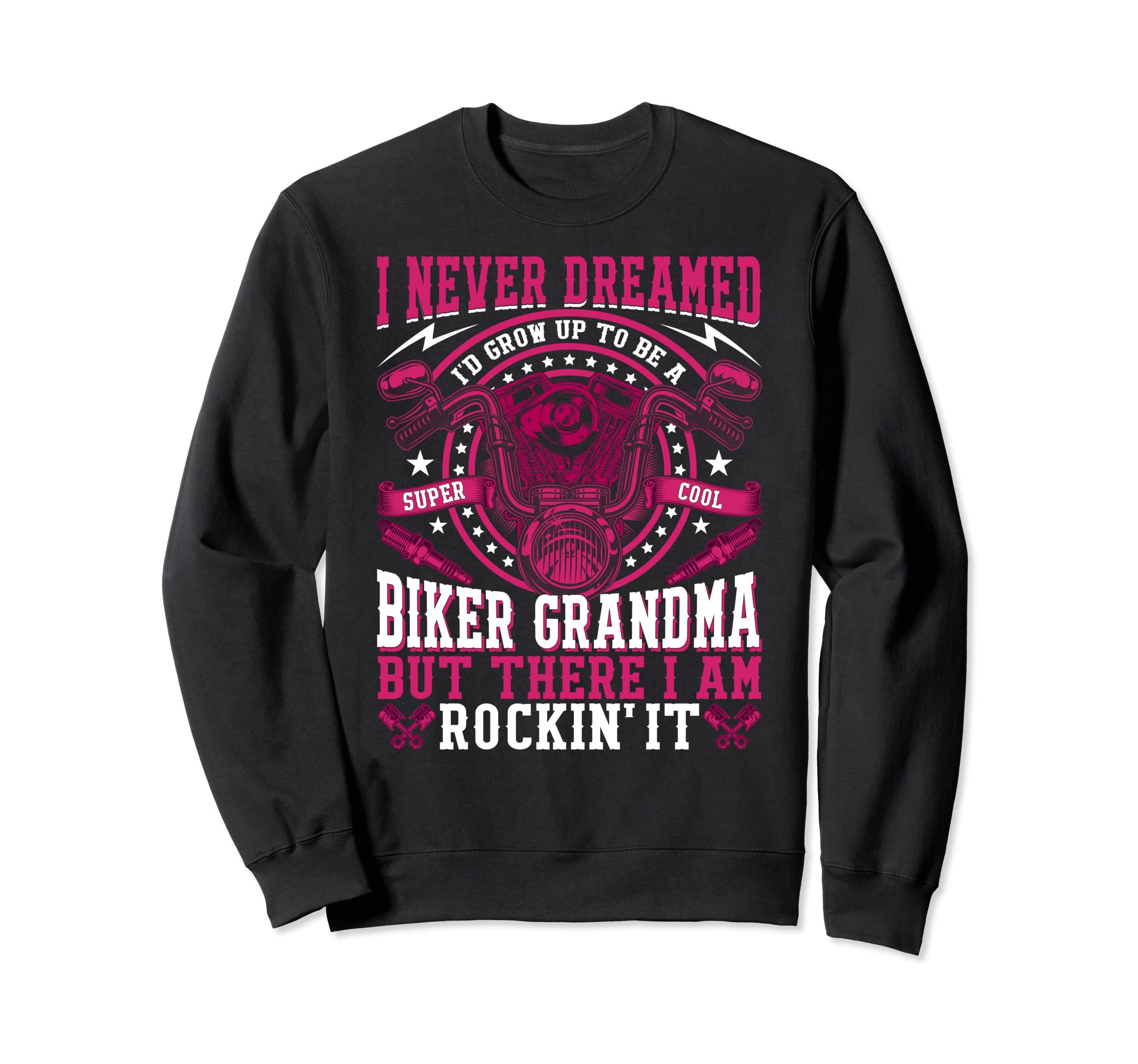 Motorcycle Grandma Biker Sweatshirt - Streetwear Style for Adults - T-Shirt, Sweatshirt, Hoodie