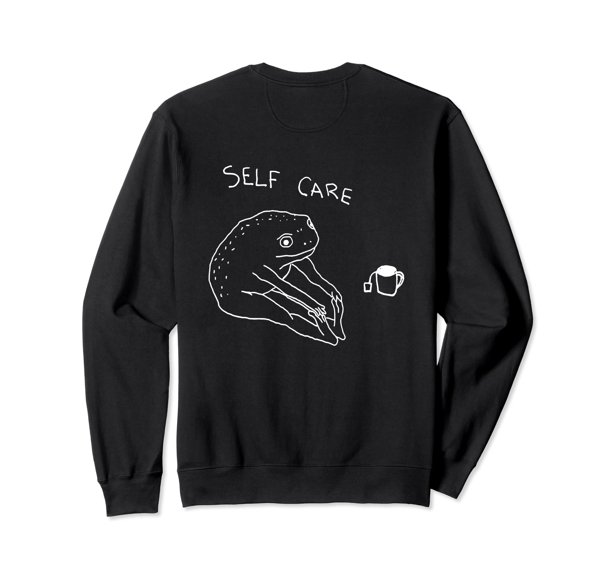 Self Care Frog Drinking Tea Sweatshirt - Casual Everyday Wear for Adults - T-Shirt, Sweatshirt, Hoodie