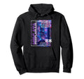 Niigata City 80S Synthwave Skyline Hoodie - Aesthetic Graphic for Adults - T-Shirt, Sweatshirt, Hoodie