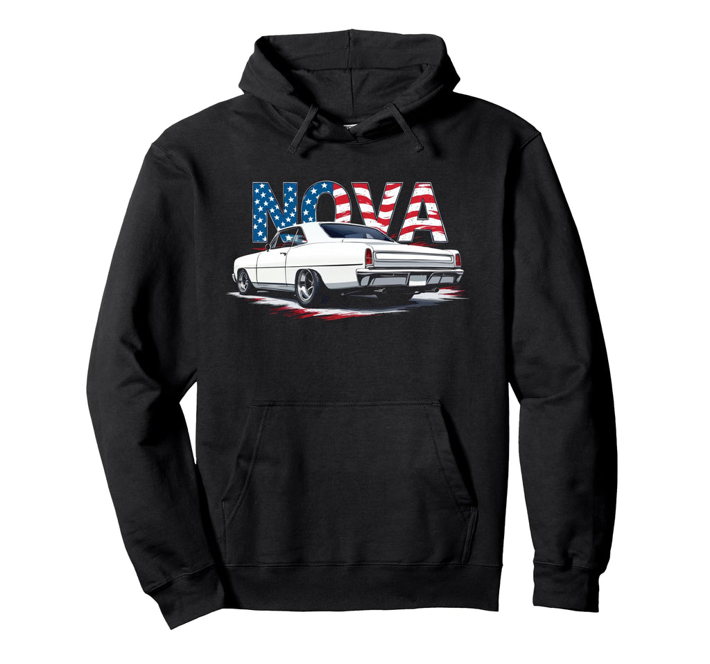1966 1967 Nova Ss Pro Touring Rearview Hoodie - Trendy Graphic for Adults - T-Shirt, Sweatshirt, Hoodie