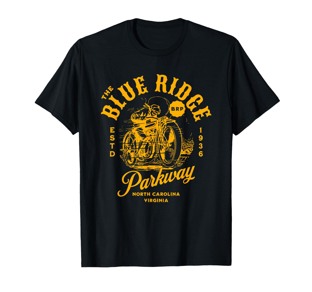 Blue Ridge Parkway Motorcycle T-Shirt - Custom Art Print Unisex - T-Shirt, Sweatshirt, Hoodie