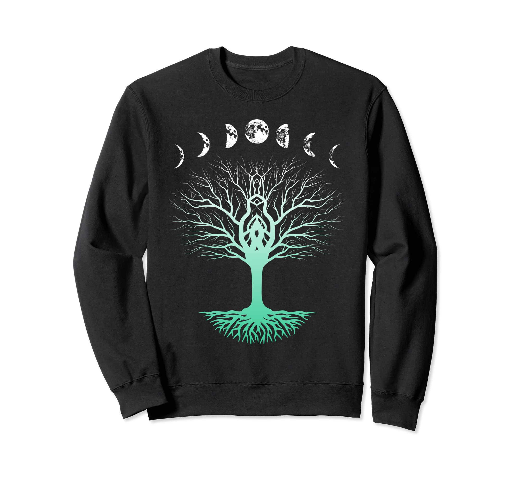 Tree Planets Yoga Meditation Sweatshirt - Minimalist Print Unisex - T-Shirt, Sweatshirt, Hoodie