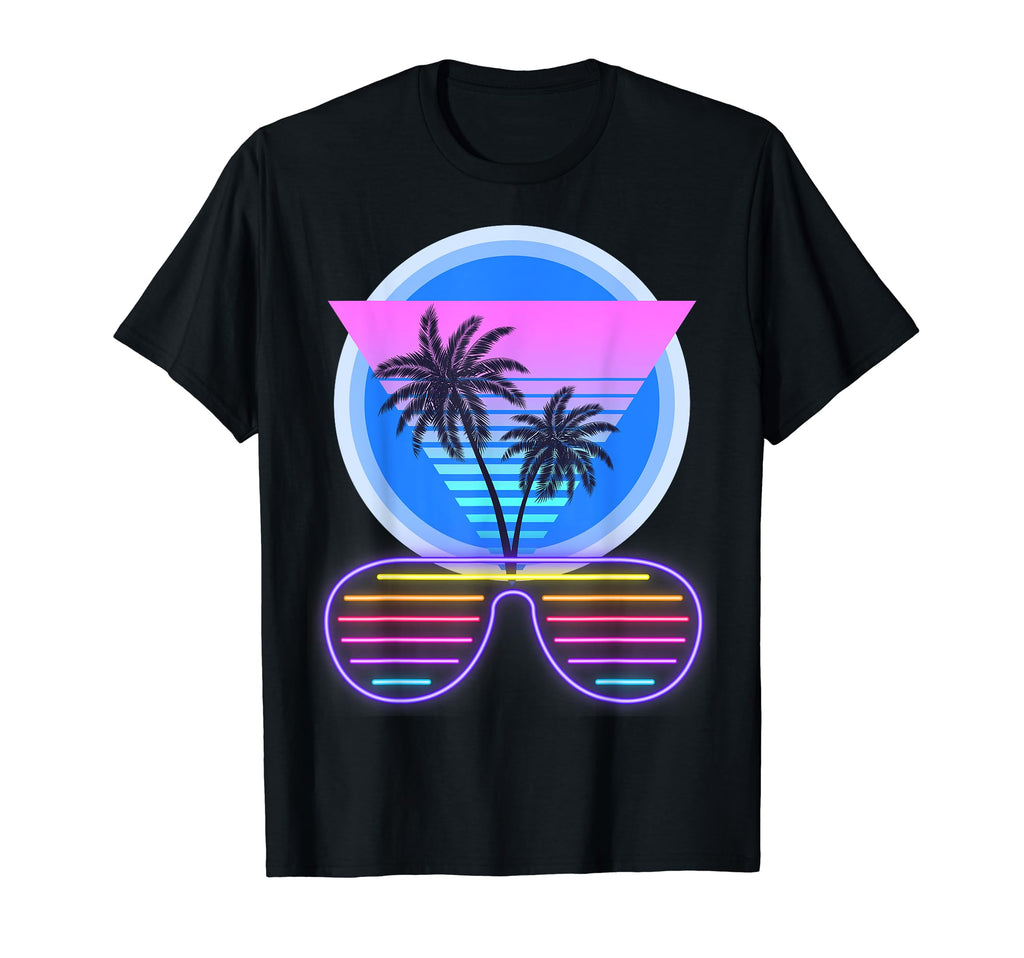 80S Vaporwave Palm Trees Sunset T-Shirt - Streetwear Style Unisex - T-Shirt, Sweatshirt, Hoodie
