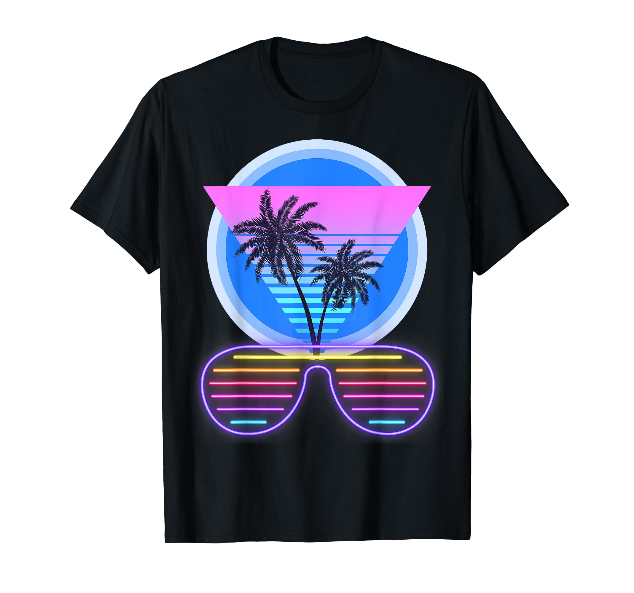 80S Vaporwave Palm Trees Sunset T-Shirt - Streetwear Style Unisex - T-Shirt, Sweatshirt, Hoodie