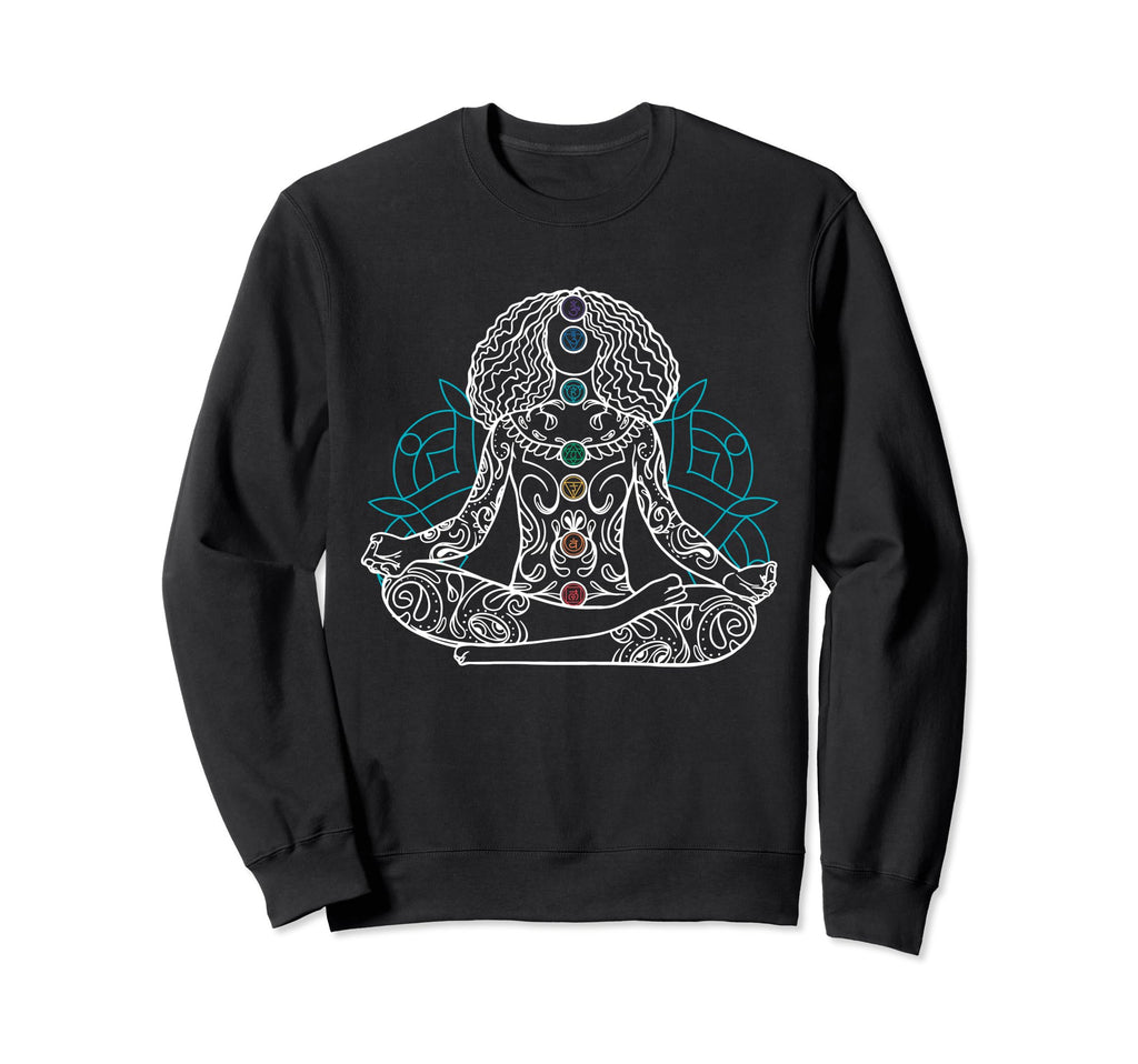 Yoga Chakra Spiritual Body System Sweatshirt - Unique Graphic Men Women - T-Shirt, Sweatshirt, Hoodie