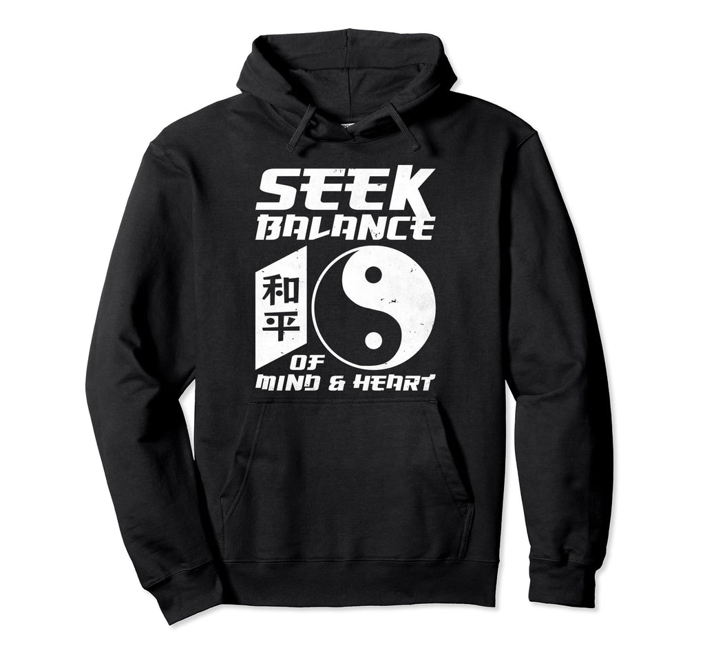 Yin Yang Seek Balance Mind Heart Hoodie - Aesthetic Graphic for Adults - T-Shirt, Sweatshirt, Hoodie