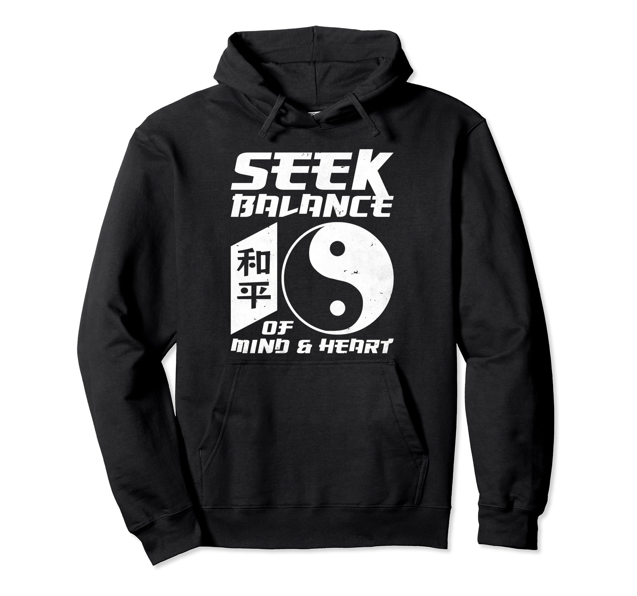 Yin Yang Seek Balance Mind Heart Hoodie - Aesthetic Graphic for Adults - T-Shirt, Sweatshirt, Hoodie