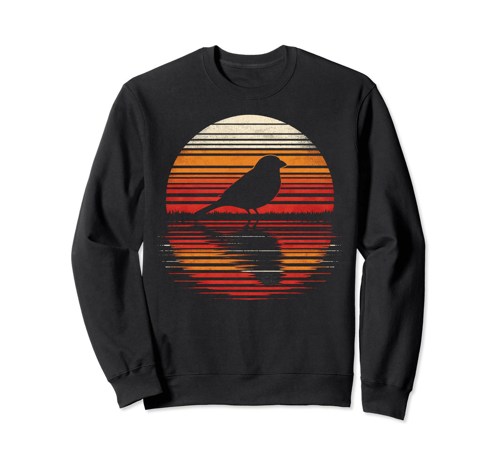 Grosbeak Bird Sunset Safari 70S Sweatshirt - Fun Novelty Design Men Women - T-Shirt, Sweatshirt, Hoodie