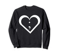 Semicolon Heart Mental Health Sweatshirt - Fun Novelty Design Unisex - T-Shirt, Sweatshirt, Hoodie