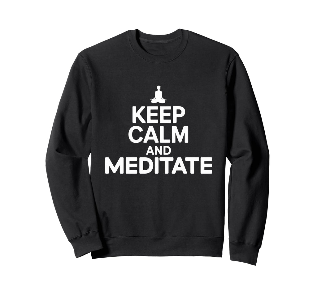 Meditation Guide Keep Calm And Sweatshirt - Aesthetic Graphic for Adults - T-Shirt, Sweatshirt, Hoodie