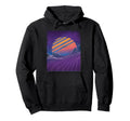 Vaporwave 80S Grid Sunset Synthwave Hoodie - Graphic Print Unisex - T-Shirt, Sweatshirt, Hoodie