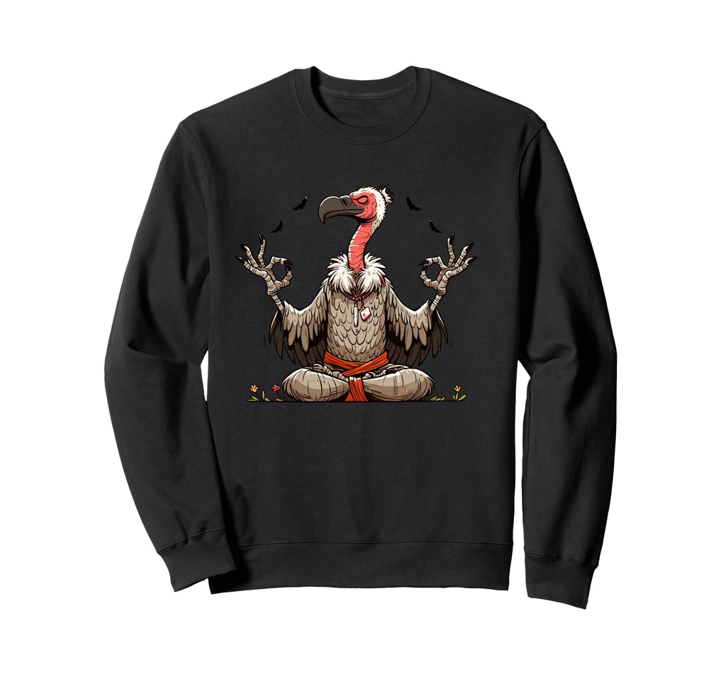 Meditation Vulture Yoga Pose Sweatshirt - Streetwear Style for Adults - T-Shirt, Sweatshirt, Hoodie