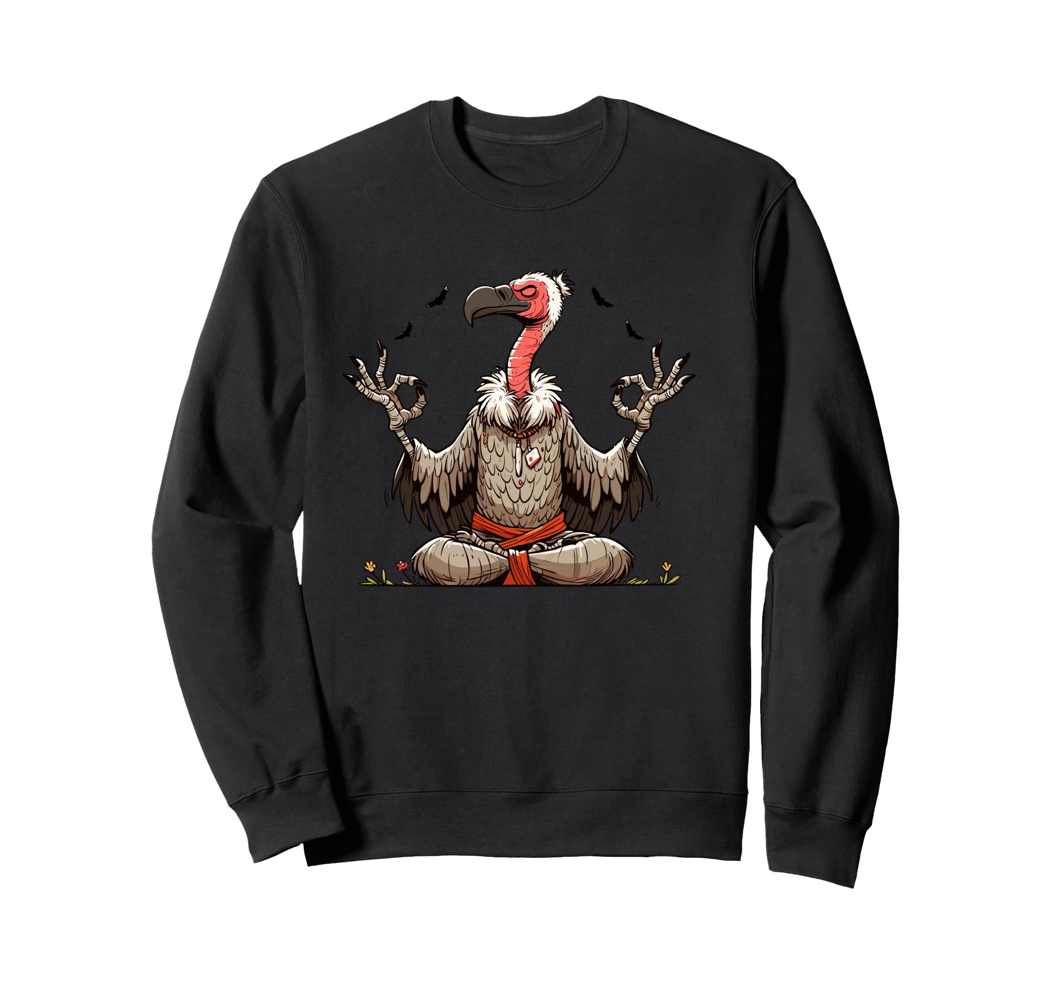 Meditation Vulture Yoga Pose Sweatshirt - Streetwear Style for Adults - T-Shirt, Sweatshirt, Hoodie