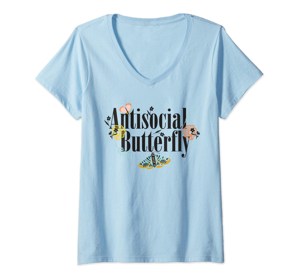 Womens Insect Antisocial Butterfly T-Shirt - Custom Art Print for Adults - T-Shirt, Sweatshirt, Hoodie
