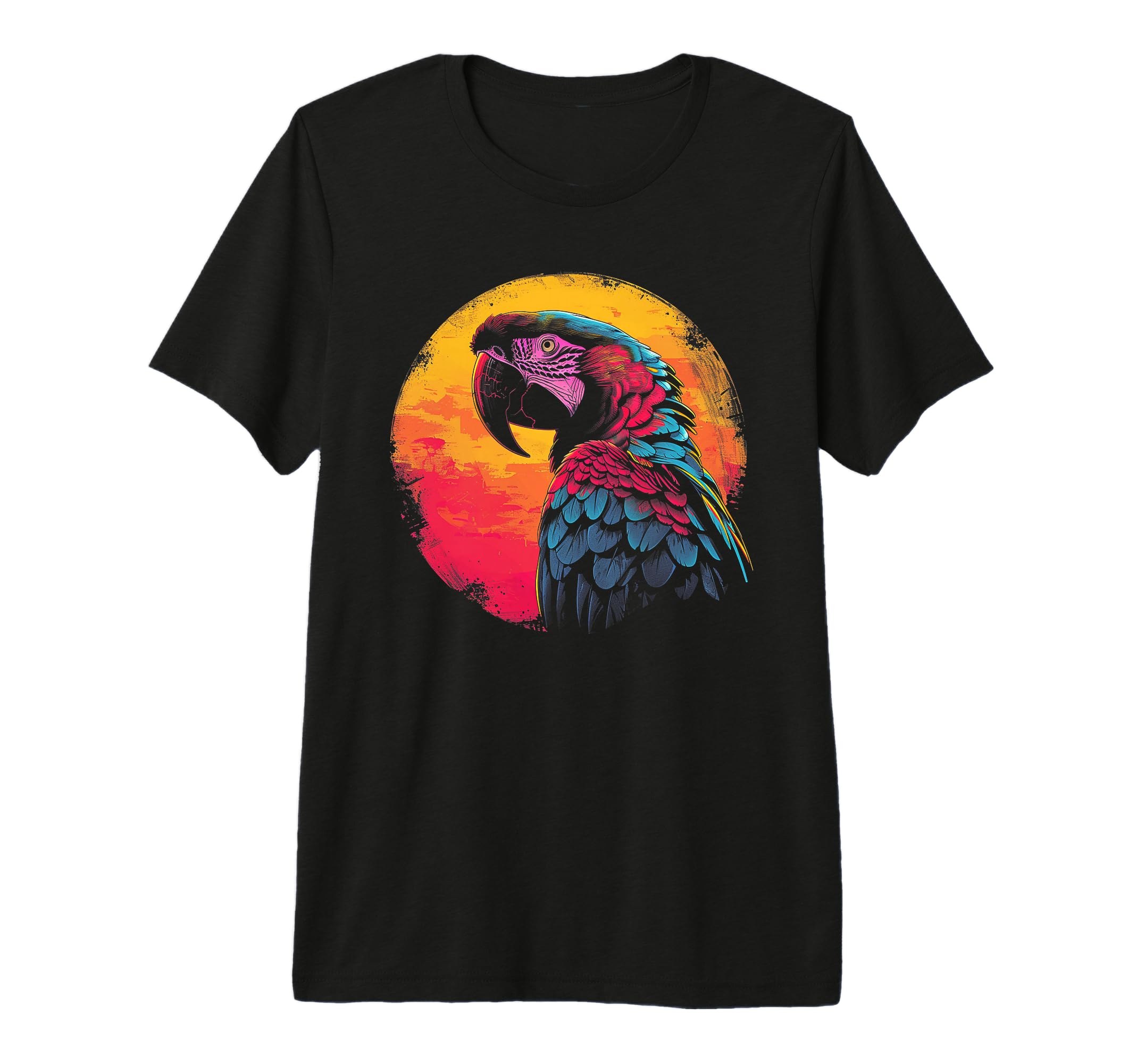 Parrot Vaporwave Aesthetic Synthwave T-Shirt - Novelty Apparel for Adults - T-Shirt, Sweatshirt, Hoodie