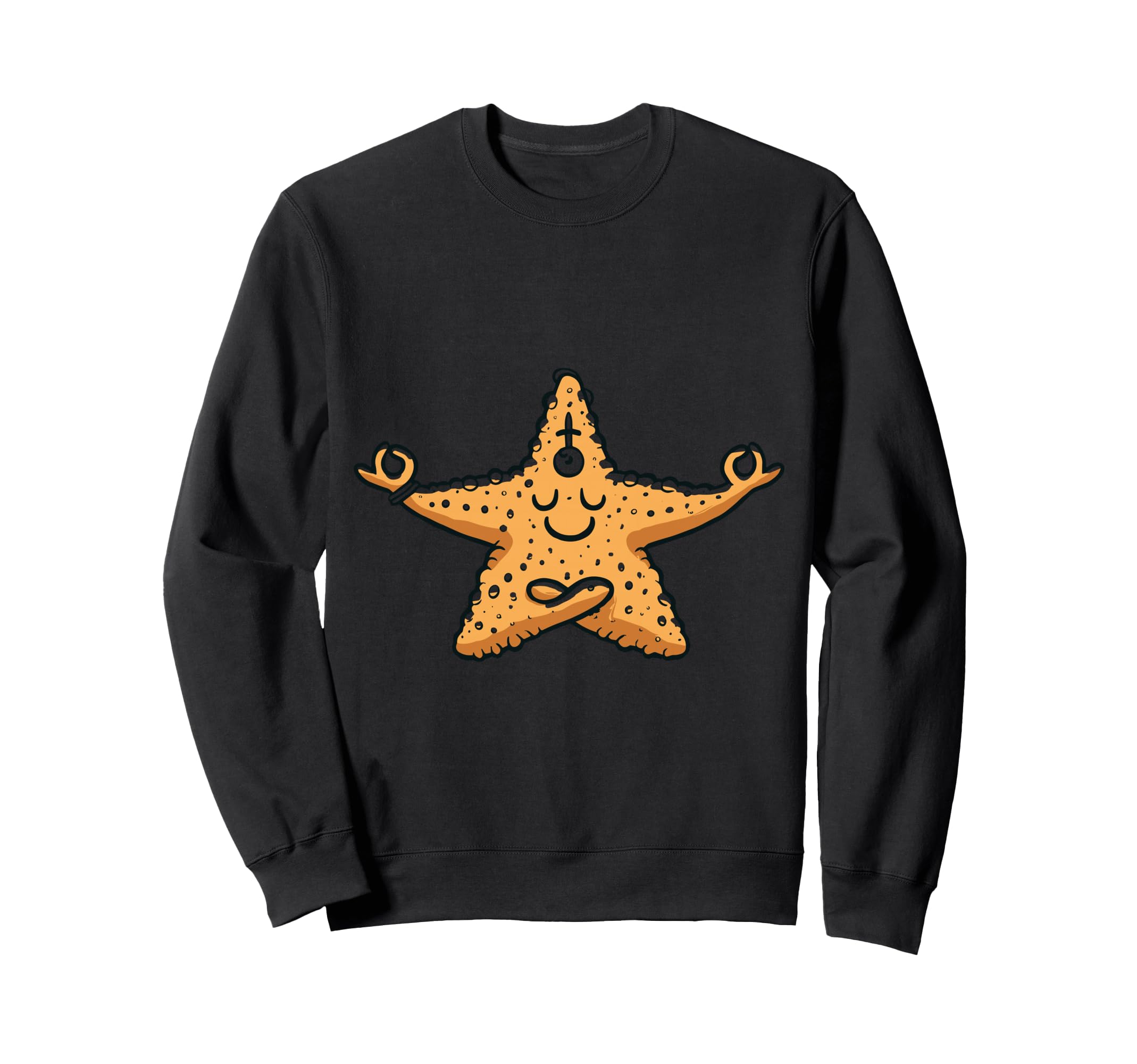 Meditation Starfish Yoga Pose Sweatshirt - Aesthetic Graphic Men Women - T-Shirt, Sweatshirt, Hoodie