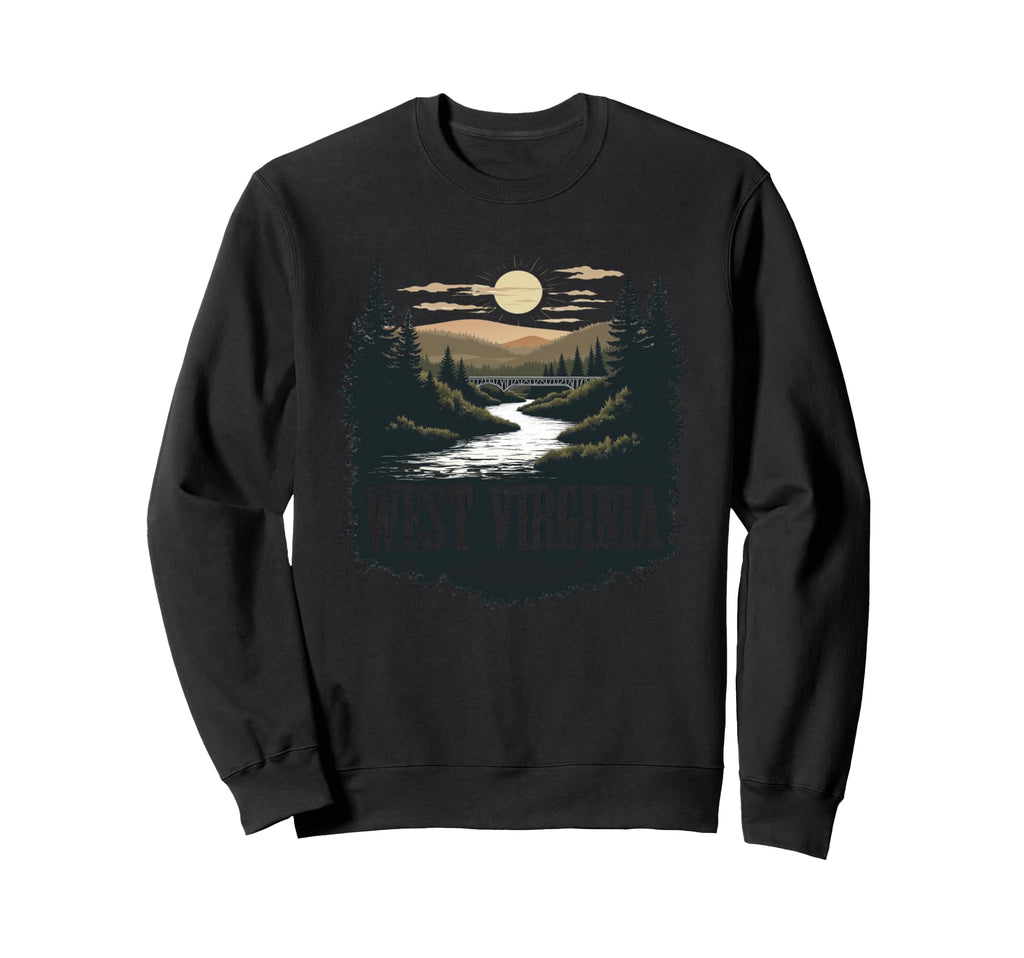 West Virginia Landscape Souvenir Sweatshirt - Casual Everyday Wear Unisex - T-Shirt, Sweatshirt, Hoodie