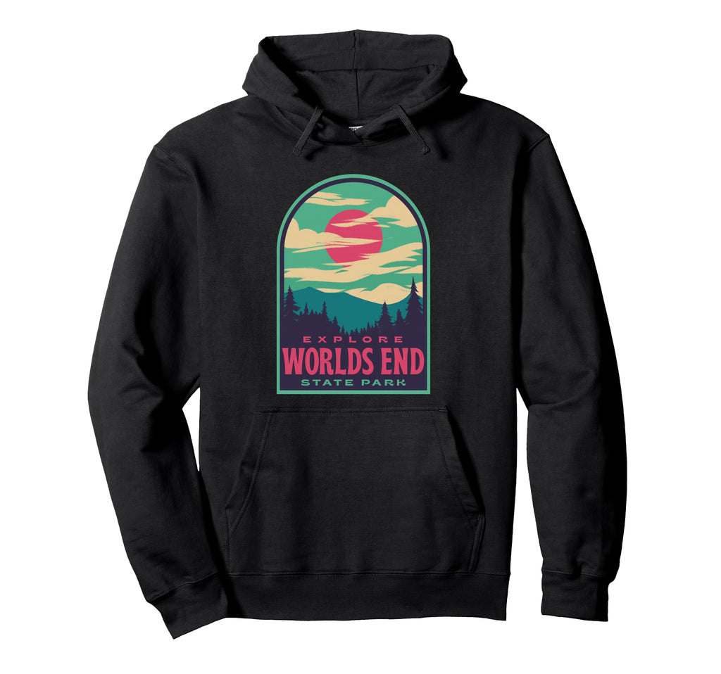 Worlds End State Park Sunset Hoodie - Novelty Apparel Unisex - T-Shirt, Sweatshirt, Hoodie