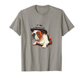 English Bulldog Puppy Cowboy Funny Dog T-Shirt - Trendy Graphic Men Women - T-Shirt, Sweatshirt, Hoodie