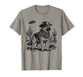 German Shepherd Cowboys Ufo Western T-Shirt - Casual Everyday Wear Unisex - T-Shirt, Sweatshirt, Hoodie
