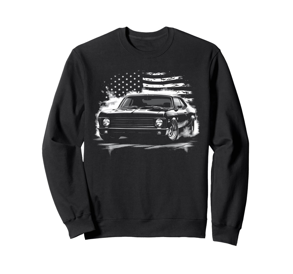 1970 Nova Ss American Flag Sweatshirt - Minimalist Print Men Women - T-Shirt, Sweatshirt, Hoodie