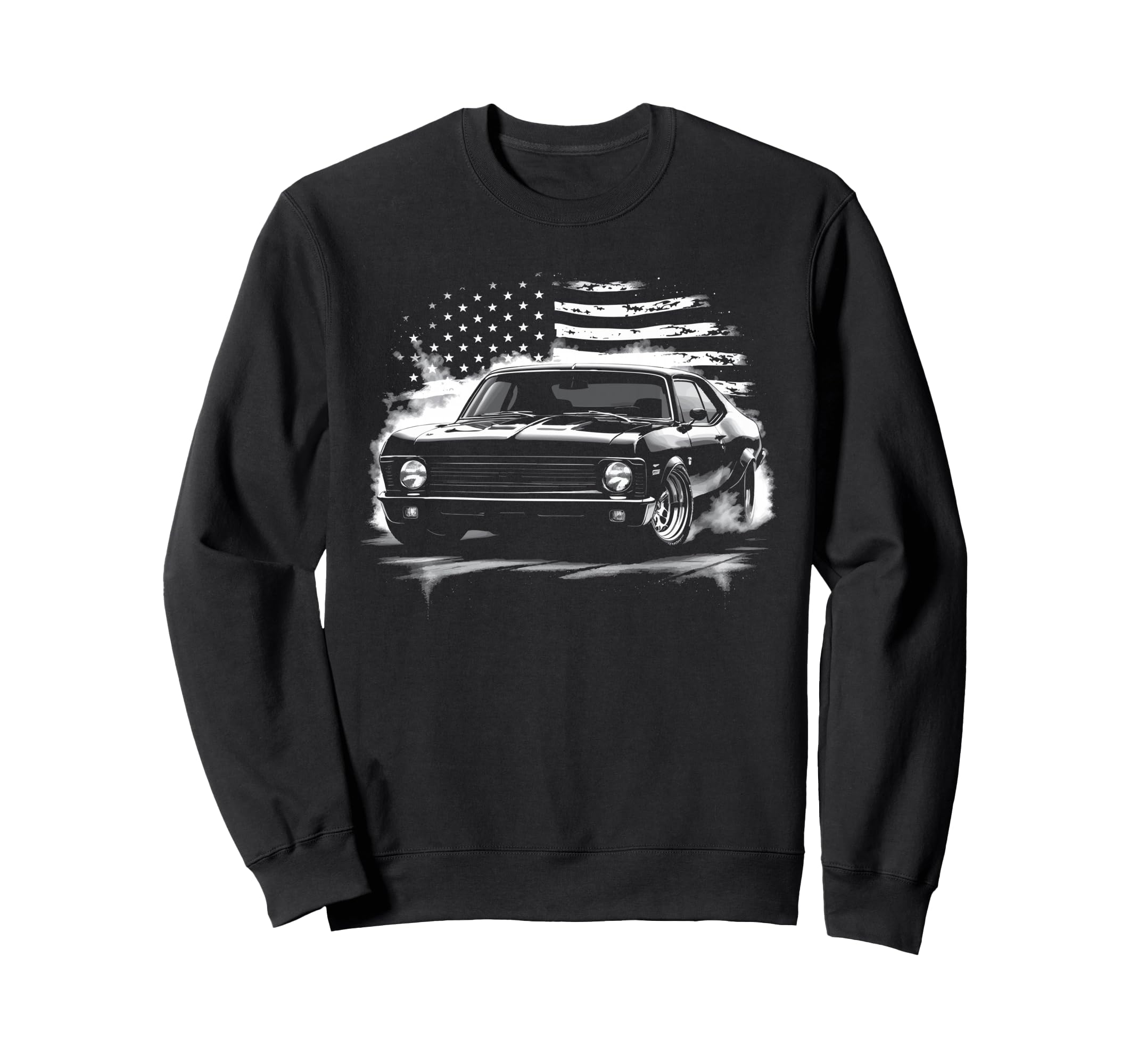 1970 Nova Ss American Flag Sweatshirt - Minimalist Print Men Women - T-Shirt, Sweatshirt, Hoodie