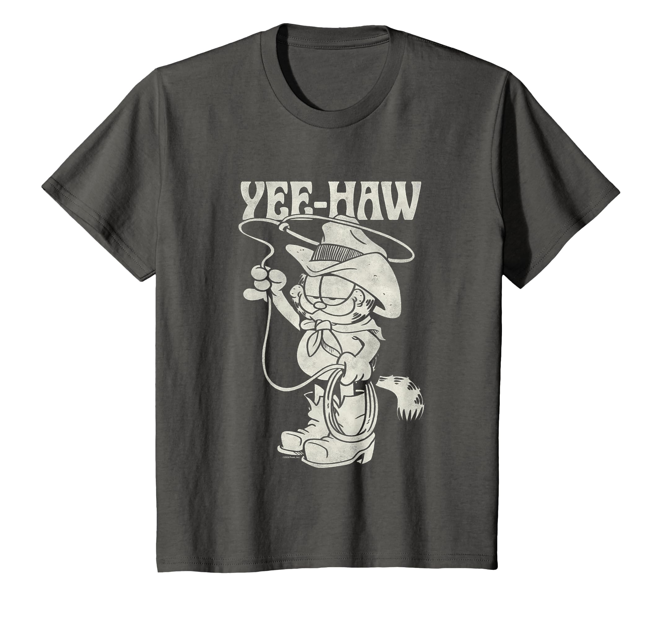 Garfield Cowboy Yee Haw Big Chest Portrait T-Shirt - Trendy Graphic Unisex - T-Shirt, Sweatshirt, Hoodie