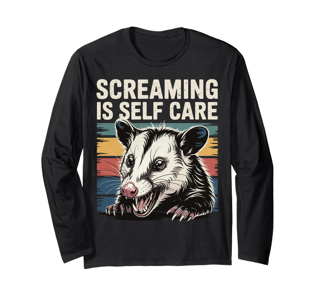Opossum Therapeutic Screaming Hoodie - Casual Everyday Wear for Adults - T-Shirt, Sweatshirt, Hoodie